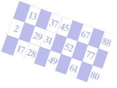Carte de jeu pour le Loto